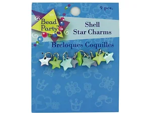 Bulk Buys CN403 - Colorful Pastel Star Beading Charms