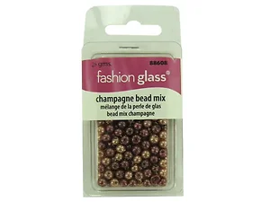 Bulk Buys CN413 - Elegant Champagne Bead Mix for Crafting and Beading