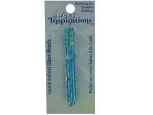 Bulk Buys CN443 - Turquoise Square Glass Beads with Unique Shades