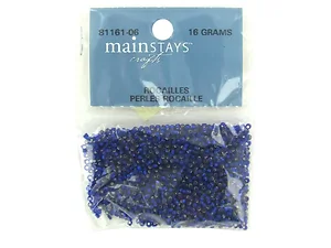 Bulk Buys CN494 - 16 Grams of Royal Blue Rocailles Beads for Crafts