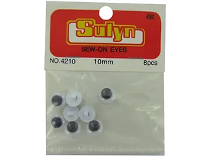 Bulk Buys CN650 - Sew-On Googly Eyes for Craft Projects - 8 Pack