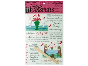 Bulk Buys CN760 - Elegant Anniversary Rub-On Transfer Art Sheet
