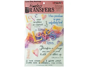 Bulk Buys CN767 - Inspirational Rub-On Transfer Sheet - Love One Another