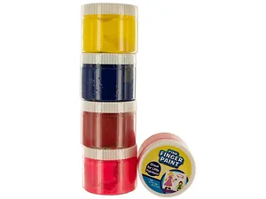 Bulk Buys CN505 - Vibrant Washable Finger Paint Set - 3.3 fl. oz. Each