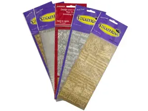 Bulk Buys CH060 - Assorted Gold & Silver Foil Stickers for Crafting