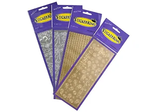 Bulk Buys CH061 - Stunning Silver & Gold Foil Stickers for Crafting