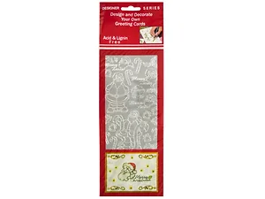 Bulk Buys CH068 - Holiday Cheer Silver Foil Stickers for Crafting