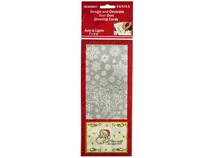 Bulk Buys CH075 - Silver Foil Snowflake and Reindeer Sticker Sheet
