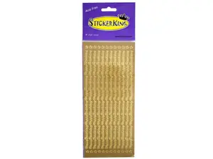 Bulk Buys CH095 - Charming Gold Foil Happy Birthday Stickers Sheet