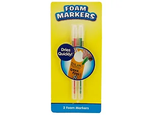 Bulk Buys CH119 - Quick-Dry Foam Markers Set - Assorted Colors (2-Pack)