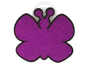 Bulk Buys CH147 - Vibrant Pink Glitter Butterfly Foam Craft Shape