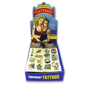 Bulk Buys JJ182 - Assorted Black and White Tattoos - 96 Piece Display