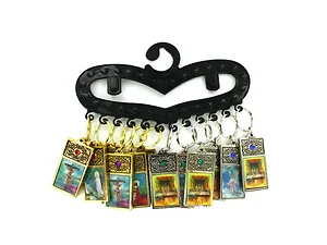 Bulk Buys JJ739 - Holographic Keychain with Christian Designs - Pack of 12