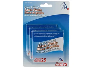 Bulk Buys HZ019 - 75-Sheet Lint Remover Pads for Clothing and Fabrics