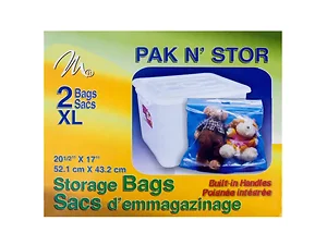 Bulk Buys HZ024 - Premium Large Storage Bags - 17 x 20.5 Inches (2 Pack)