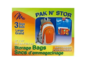 Bulk Buys HZ039 - Set of 3 Spacious 15x15 Storage Bags for Organizing