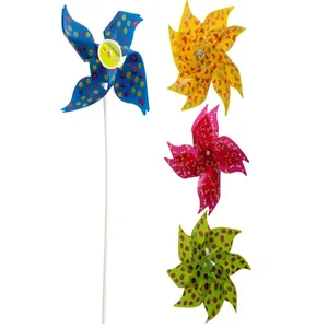 Bulk Buys HX047 - Colorful 17-Inch Garden Pinwheels - Assorted Designs