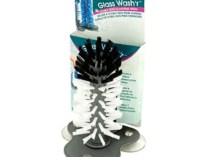 Bulk Buys HW969 - Double-Sided Glassware Cleaning Brush with Suction Cups