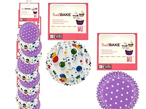 Bulk Buys HW979 - SweetBake Party Baking Cups - 75 Count Clip Strip