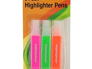 Bulk Buys HW997 - Vibrant Wide Tip Highlighter Set for Clear Marking