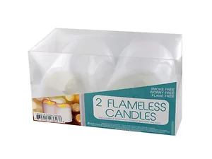 Bulk Buys HX206 - Battery Operated LED Votive Candle Set - 2 Piece