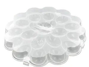 Bulk Buys HX425 - 18-Capacity Portable Deviled Egg Carrier with Handle