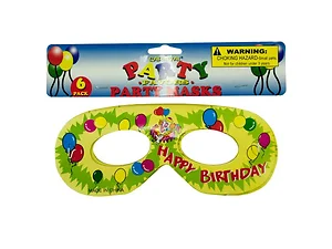 Carnival Party Favors PB076 - Colorful Cat-Eye Birthday Party Masks - 6 Pack