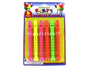 Carnival Party Favors PB389 - Vibrant Musical Flute Party Favors - 6 Pack
