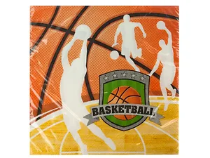 Bulk Buys PA768 - Basketball-Themed Lunch Napkins - 16 Pack