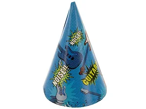 Bulk Buys PA779 - Rock Star Party Hat Set for Boys - 6 Pack