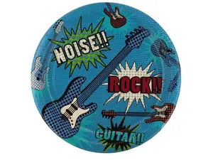 Bulk Buys PA781 - Rock Star Party Plates - 8 Count for Boys' Birthday