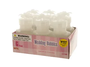 Bulk Buys PA829 - Elegant Wedding Bubbles Party Favors - 6-Pack