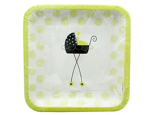 Bulk Buys PA842 - Stroller Fun Baby Shower Dinner Plates Set - 8 Count