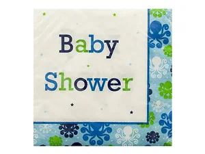 Bulk Buys PA848 - Under the Sea Baby Shower Napkins Set - 16 Count