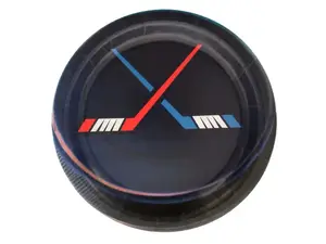 Bulk Buys PA858 - Hockey-Themed Round Plates Set for Parties - 8 Count