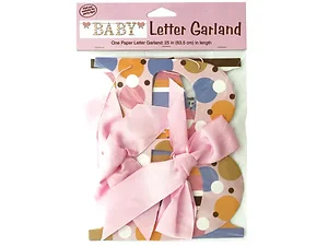 Bulk Buys PA884 - Colorful Baby Shower Letter Garland - 25 Inches