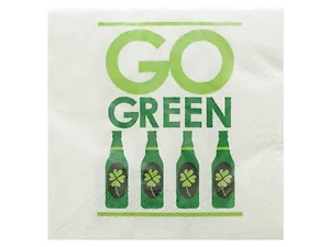 Bulk Buys PA905 - St. Patrick's Day Green Cocktail Napkins Set - 18 Count