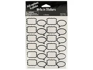 Bulk Buys PA953 - Customizable Photo Caption Stickers - 48 Piece Set
