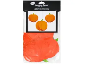 Bulk Buys PA979 - 3-Piece Halloween Pumpkin Hanging Decor Set