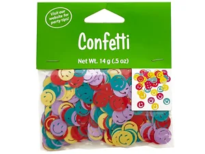 Bulk Buys PA985 - Colorful Smiley Face Celebration Confetti - 0.5 oz