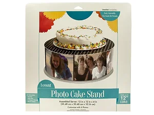 Bulk Buys PA989 - Polka Dot Photo Cake Stand for Celebrations
