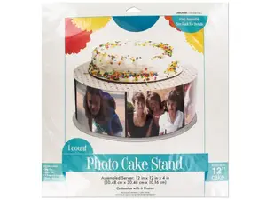 Bulk Buys PA990 - Colorful Polka Dot Cake Stand with Photo Holder