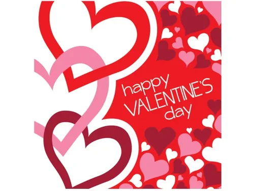 Bulk Buys PB479 - Romantic Valentine's Day Lunch Napkins - 18 Count