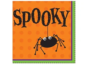 Bulk Buys PB484 - Spooky Spider Halloween Lunch Napkins - 18 Count