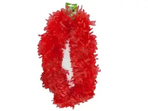 Bulk Buys PB496 - Vibrant Red Plastic Lei for Parties and Events