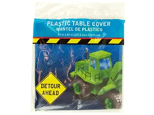 Bulk Buys PB312 - Construction Themed Plastic Table Cover for Parties