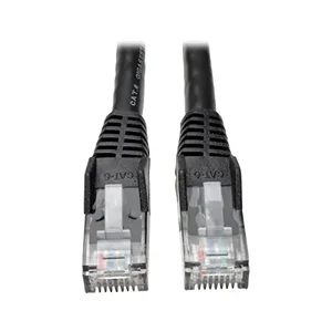 Tripp Lite N201001BK - 1ft Cat6 Gigabit Snagless Molded Patch Cable RJ45 M-M Black 1' - 1ft