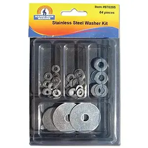 Handi-man Marine CW64929 - 64-Piece Assorted Washer Kit for Home and Auto Use