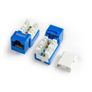 Hyperline HY-CAT5-JACK-BL - Blue CAT5e RJ-45 8P8C Network Jack - 90 Degree Vertical