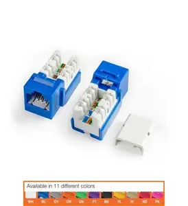 Hyperline HY-CAT6-JACK-BK - Black CAT6 RJ-45 Jack - Vertical Termination 90 Degrees